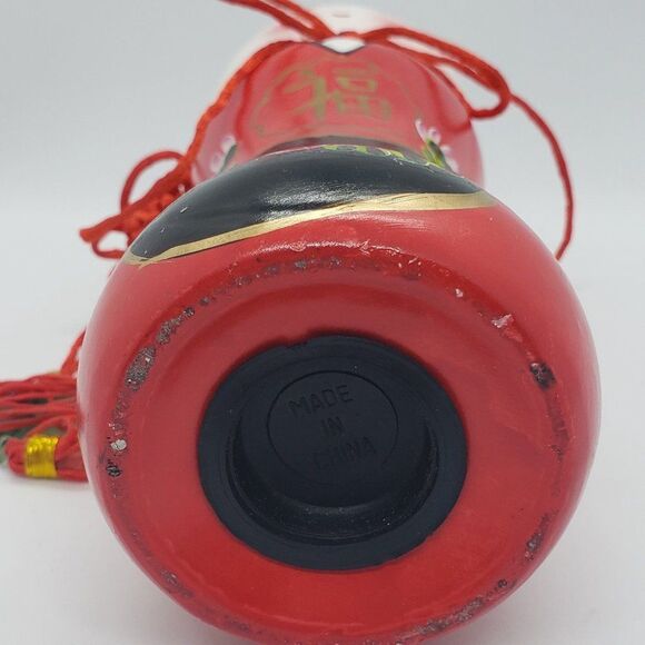 Kokeshi Doll Male Vintage Japanese Ceramic Piggy Bank with Lucky Charm - Picture 6 of 7